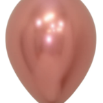 12" chrome rose gold balloons