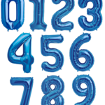 40" Royal Blue Mylar Number Balloons