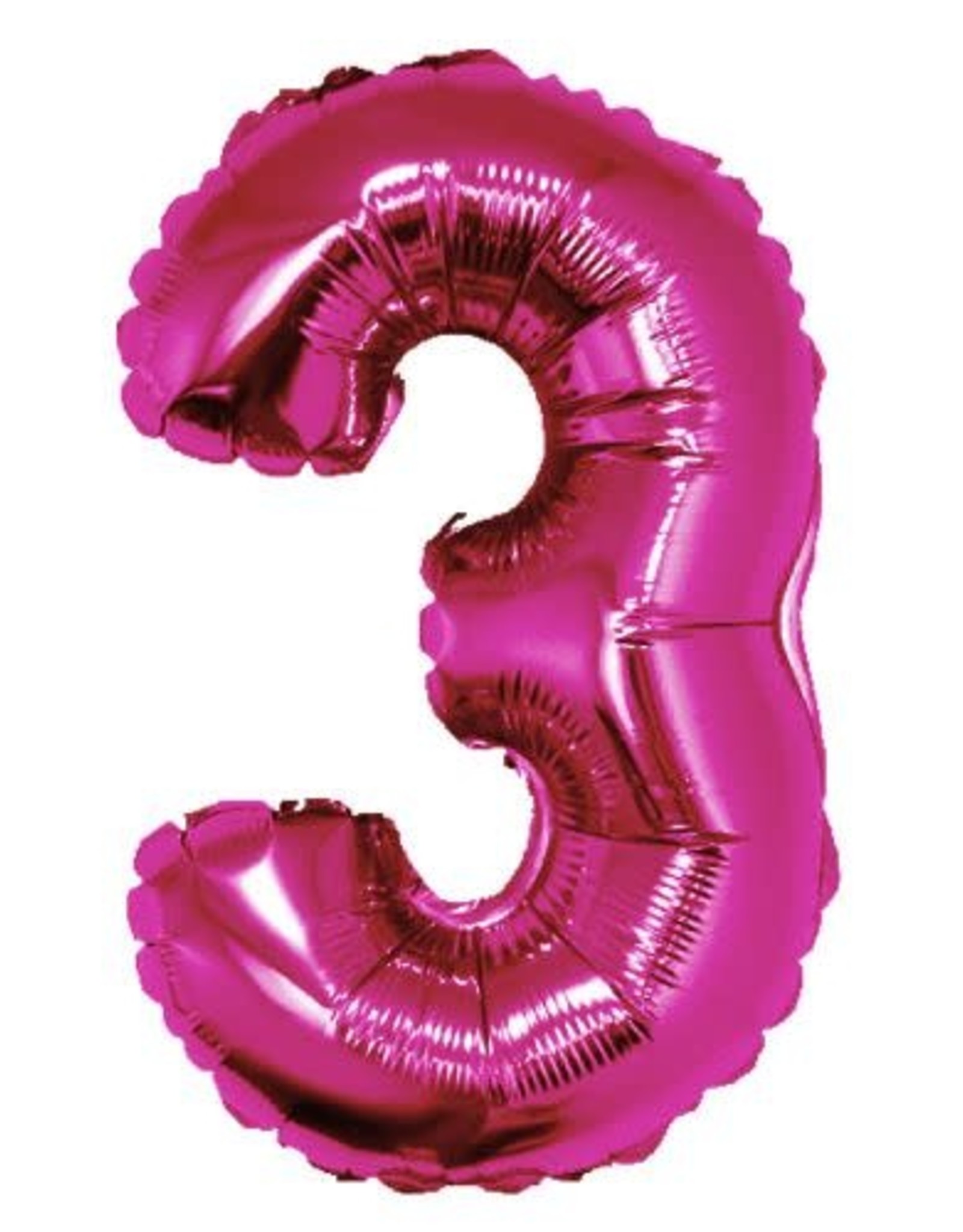 40" Hot Pink Mylar Number Balloons