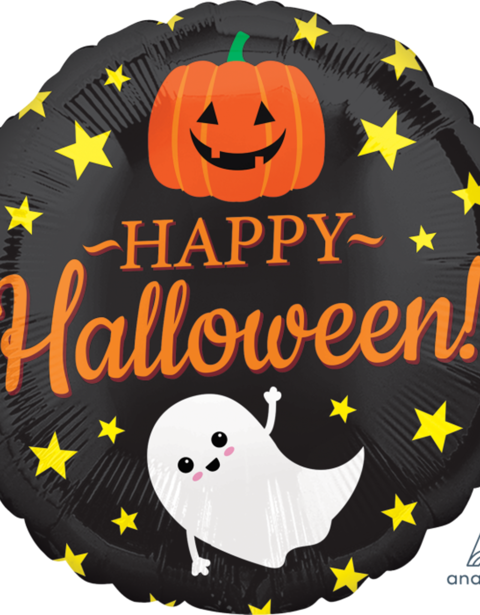 18" Halloween Ghost & Pumpkin Mylar