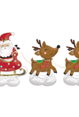 99" Airloonz Santa & Reindeer