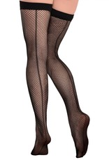 Fishnet With Back Seam Thigh Highs - Adult Standard