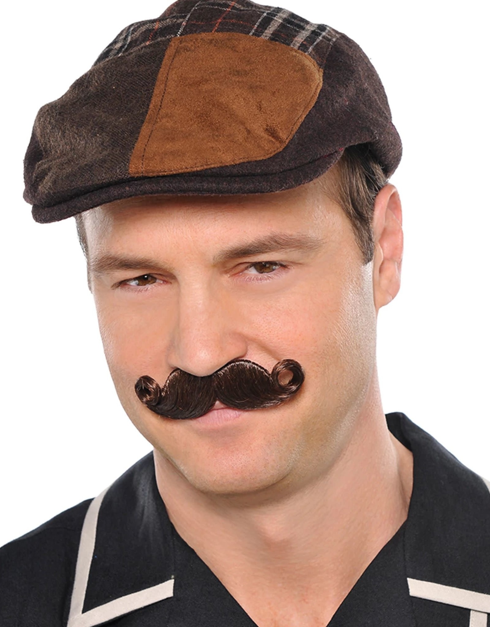 Brown Mini Handlebar Moustache