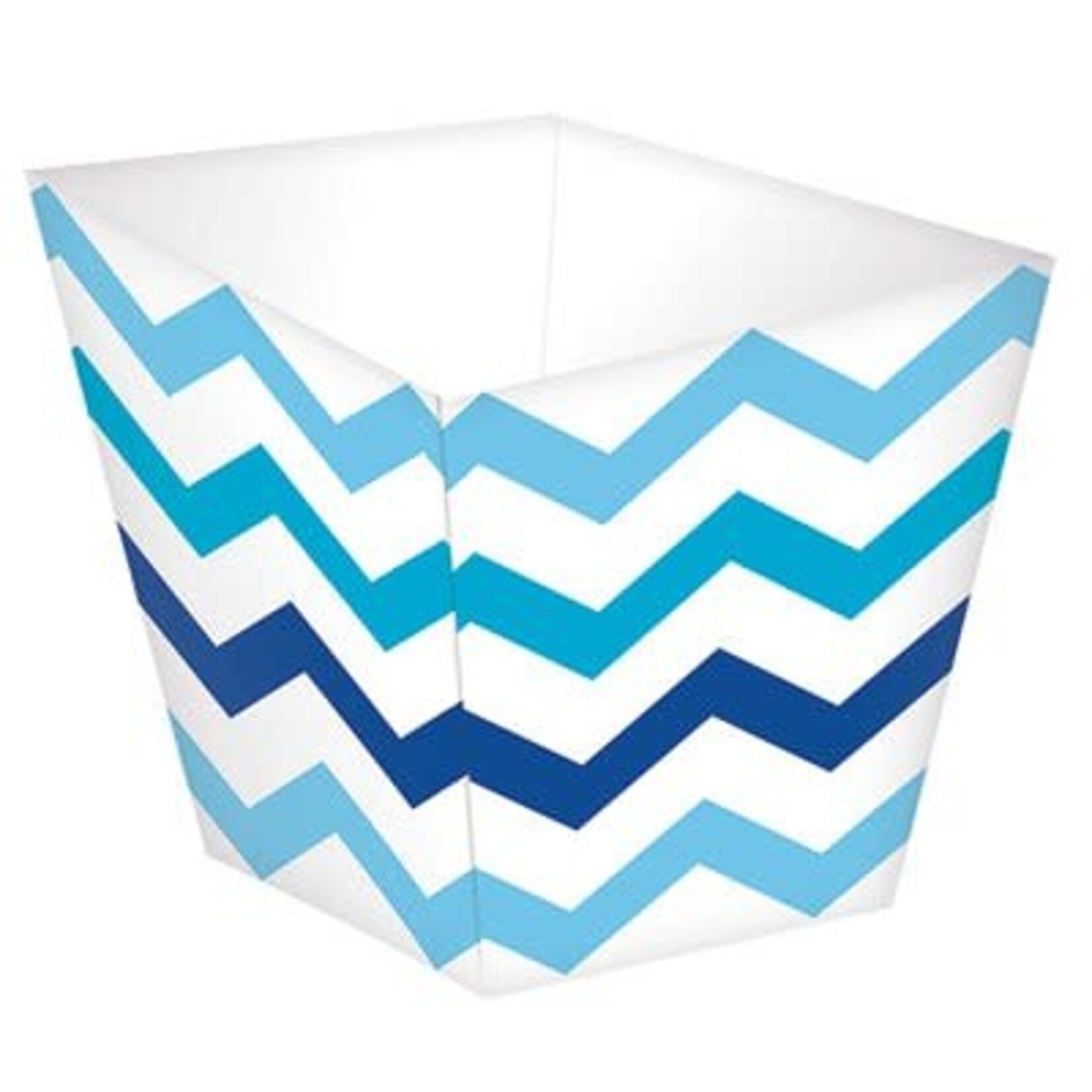 Mini square cups with blue chevron