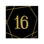 Elegant Sixteen Beverage Napkins – Hot Stamped 16ct