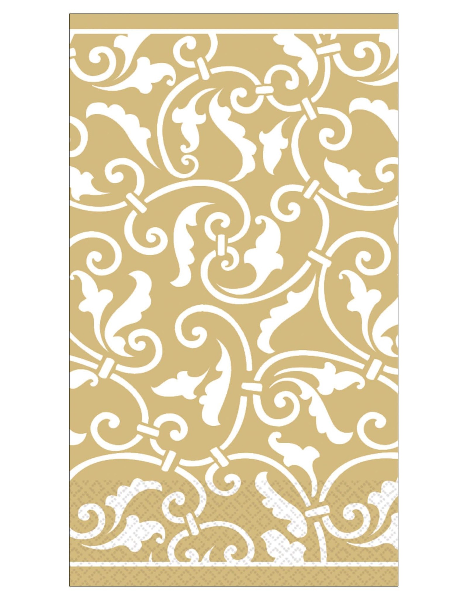 Gold Ornamental Scroll Guest Towels