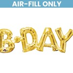 26" PKG B-DAY GOLD PHRASES BALLOON