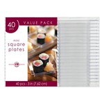 Clear Mini Plastic Square Plate - High Count