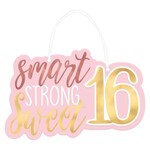 Sweet 16 Blush Deluxe Hanging Sign