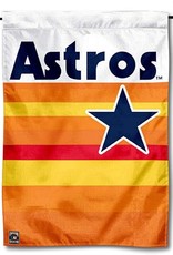 WinCraft Houston Astros Vintage Rainbow Stripes Double Sided Garden Flag