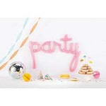 PARTY SCRIPT KIT 34" CLEAR PINK PKGD