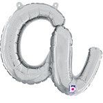 14" silver foil balloon "a"