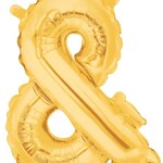 14'' gold foil balloon ''&''