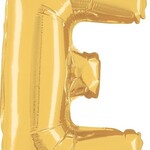 14'' gold foil balloon ''E''
