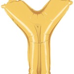 14'' gold foil balloon ''Y''