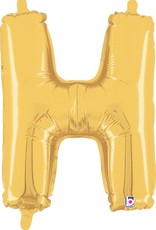 14'' gold foil balloon ''H''