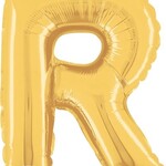 14'' gold foil balloon ''R''