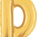 14'' gold foil balloon ''D''