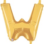14'' gold foil balloon ''W''