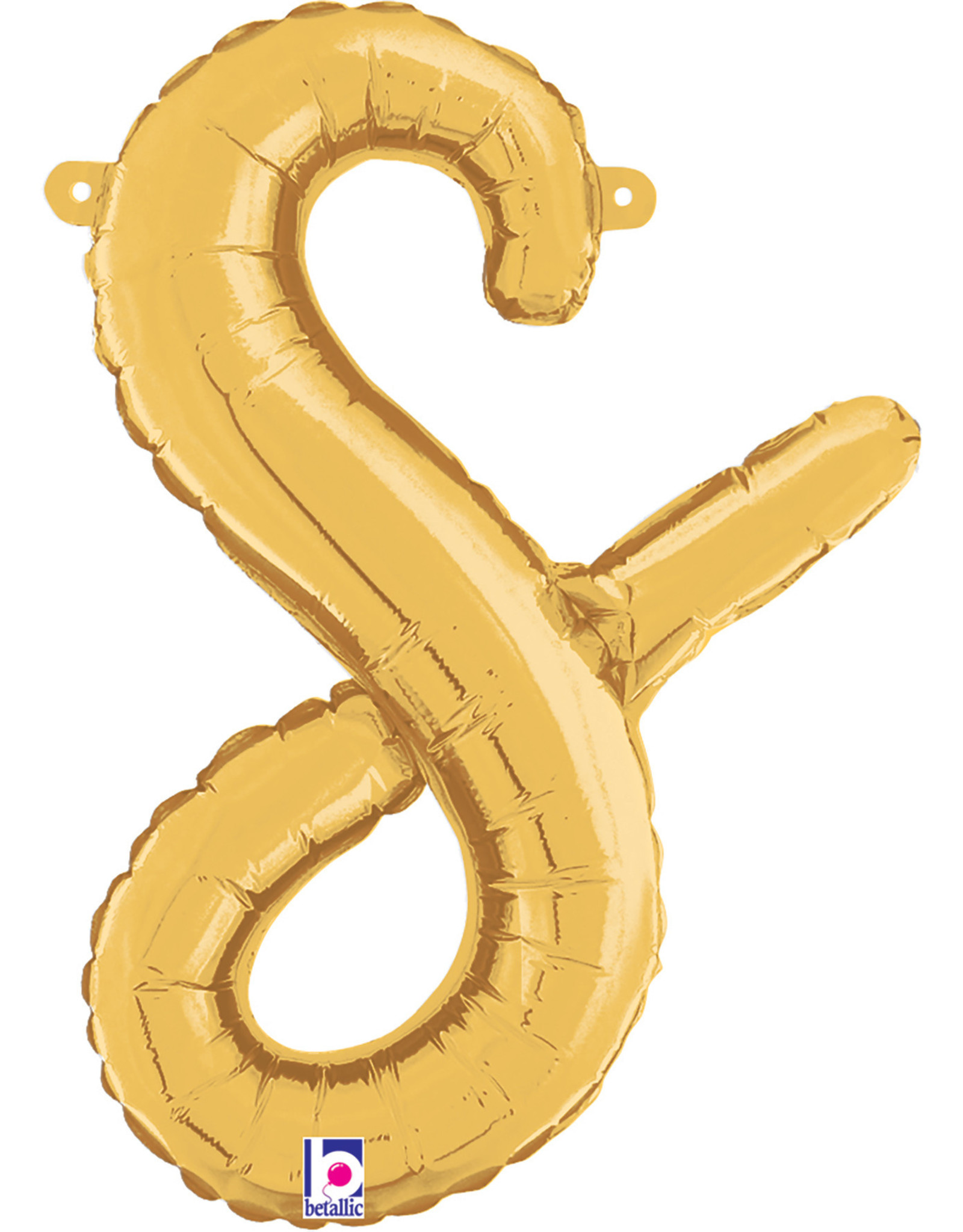 14'' gold foil balloon cursive ''s''