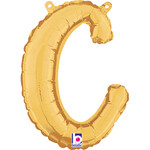 14'' gold foil balloon cursive ''c''