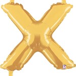 14'' gold foil balloon ''X''
