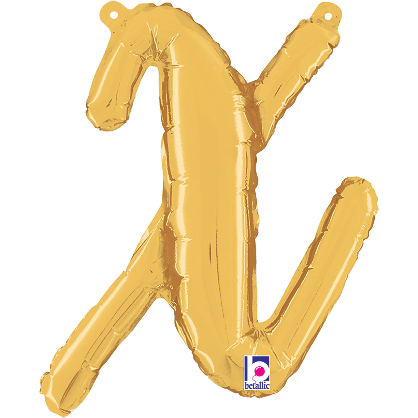 14'' gold foil balloon cursive ''x''