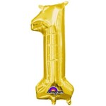 16'' gold foil balloon ''1''