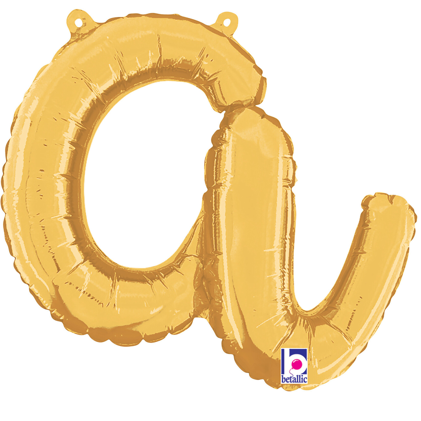 14'' gold foil balloon cursive ''a''