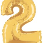 14'' gold foil balloon ''2''