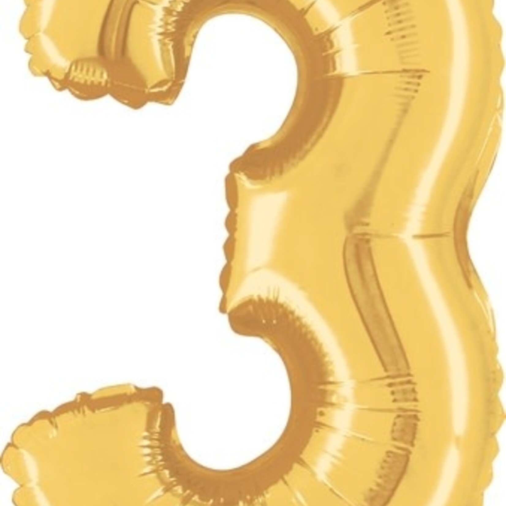 14'' gold foil balloon ''3''