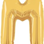 14'' gold foil balloon ''M''