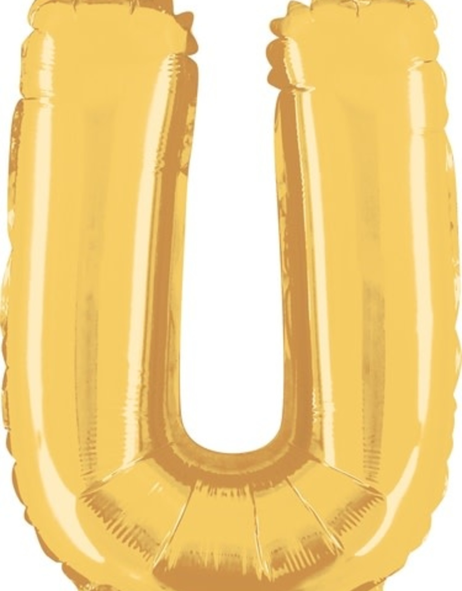 14'' gold foil balloon ''U''
