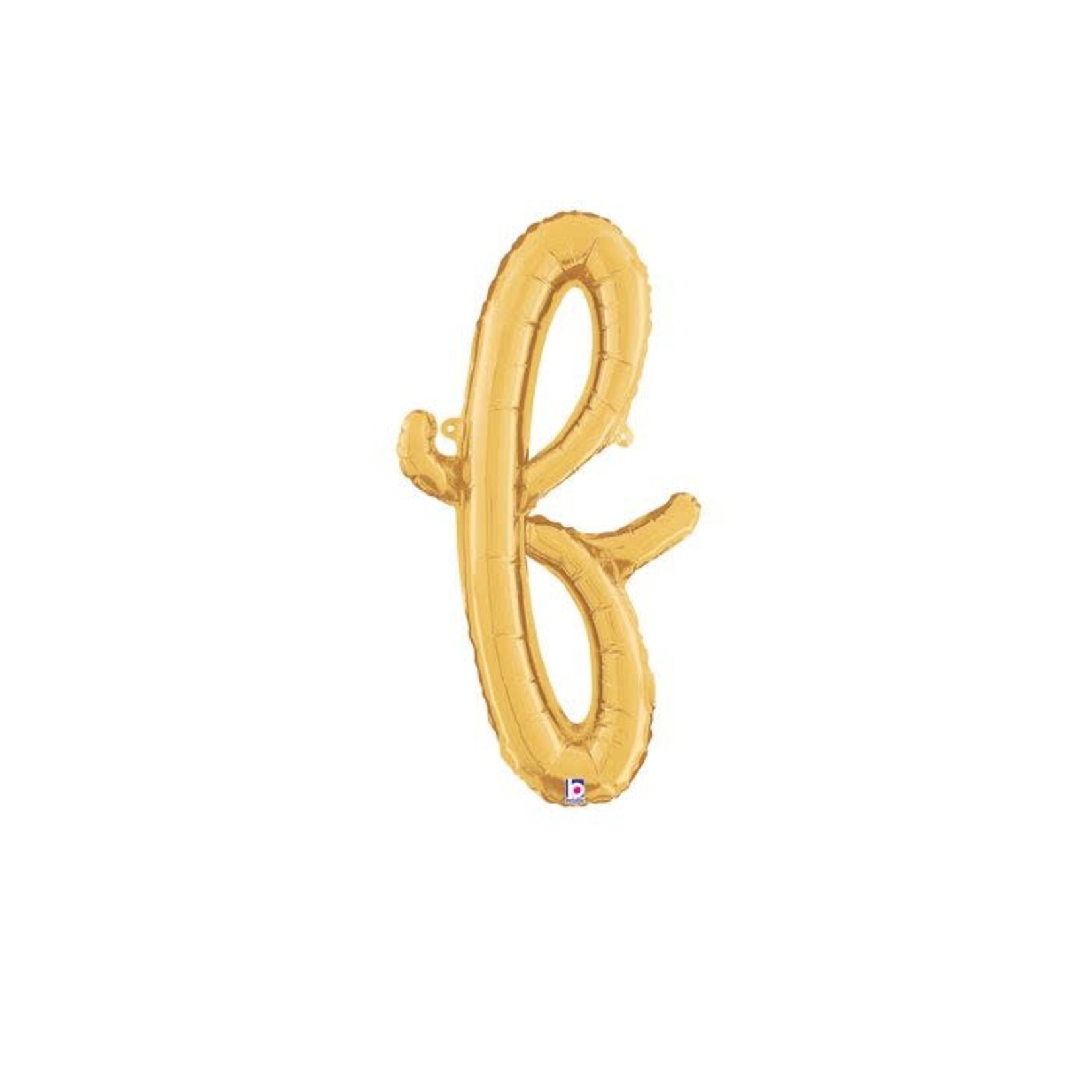24" Gold "f" Script Foil Balloon