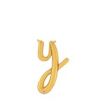24" Gold 'y' Script Foil Balloon