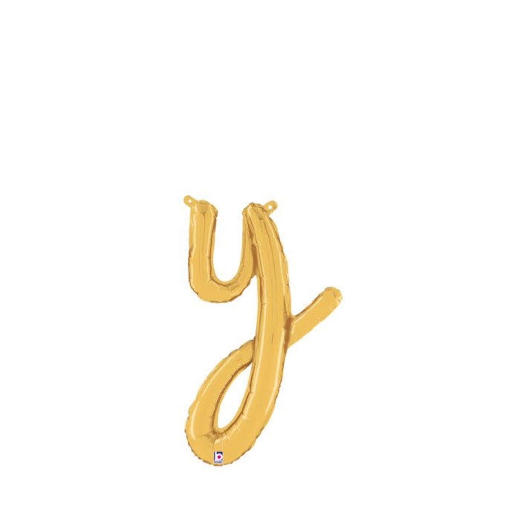24" Gold 'y' Script Foil Balloon