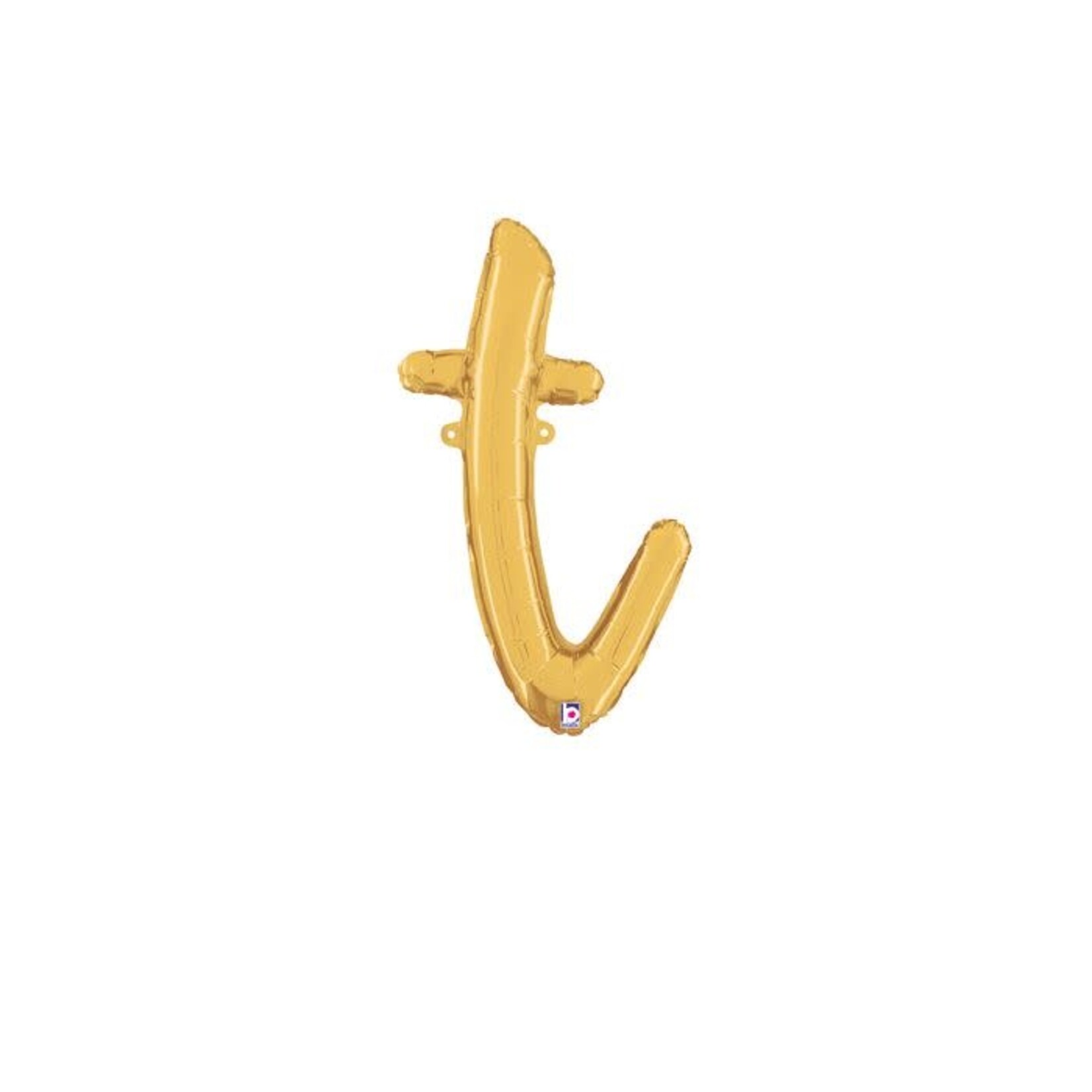 24" Gold 't' Script Foil Balloon
