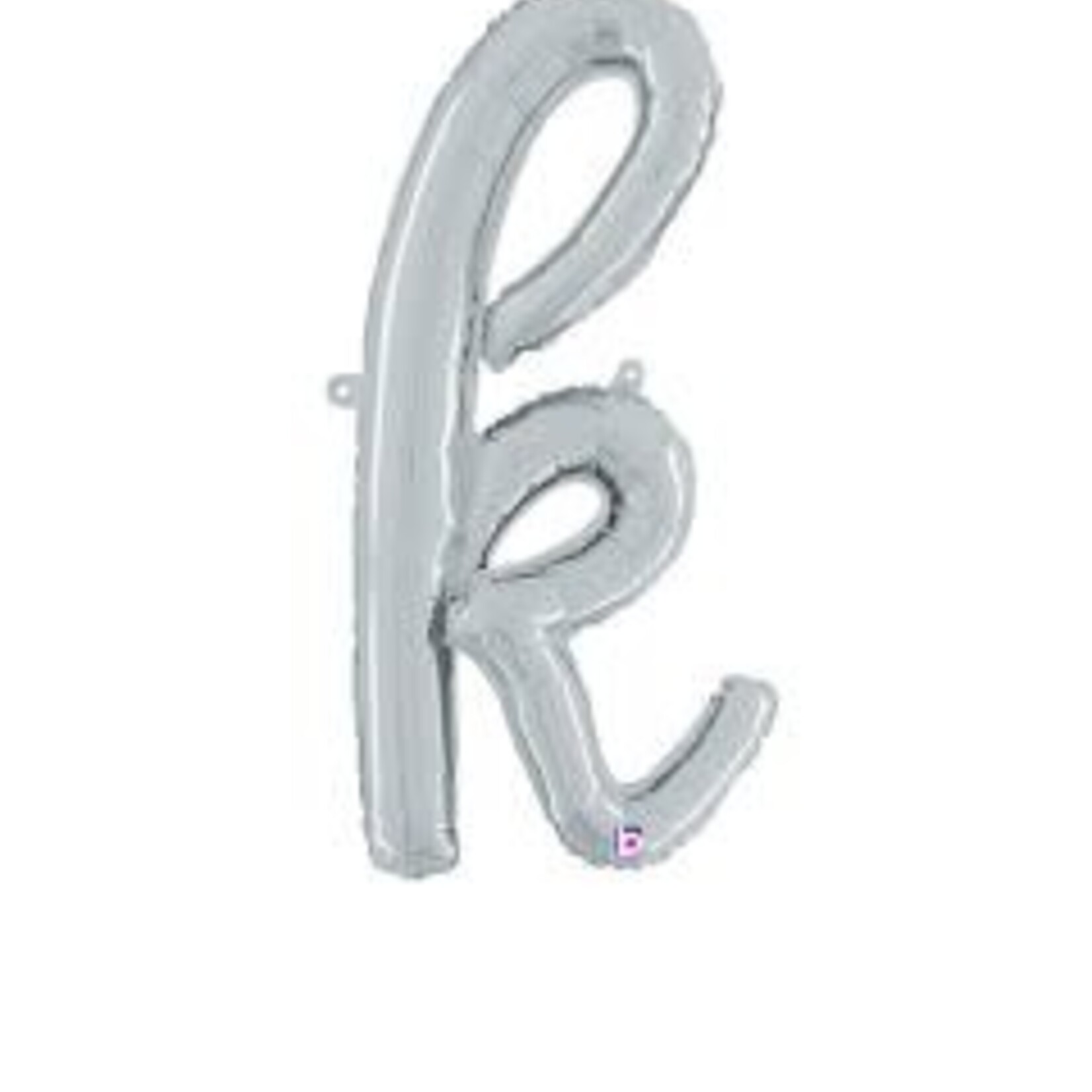 24" Silver 'k' Script Foil Balloon