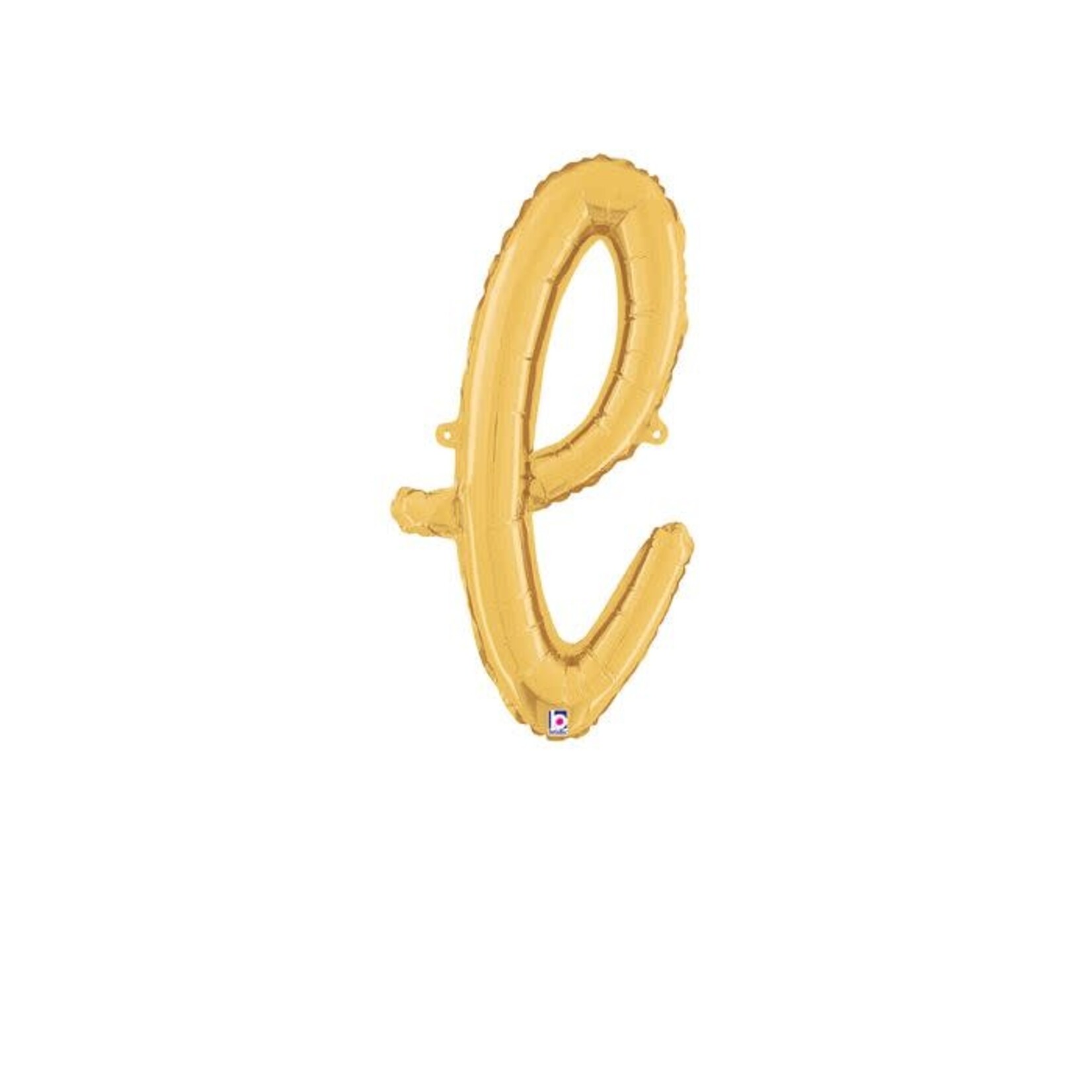 24" Gold "e" Script Foil Balloon