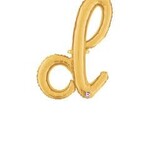 24" Gold "d" Script Foil Balloon