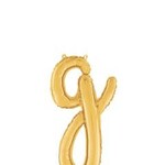 24" Gold 'g' Script Foil Balloon