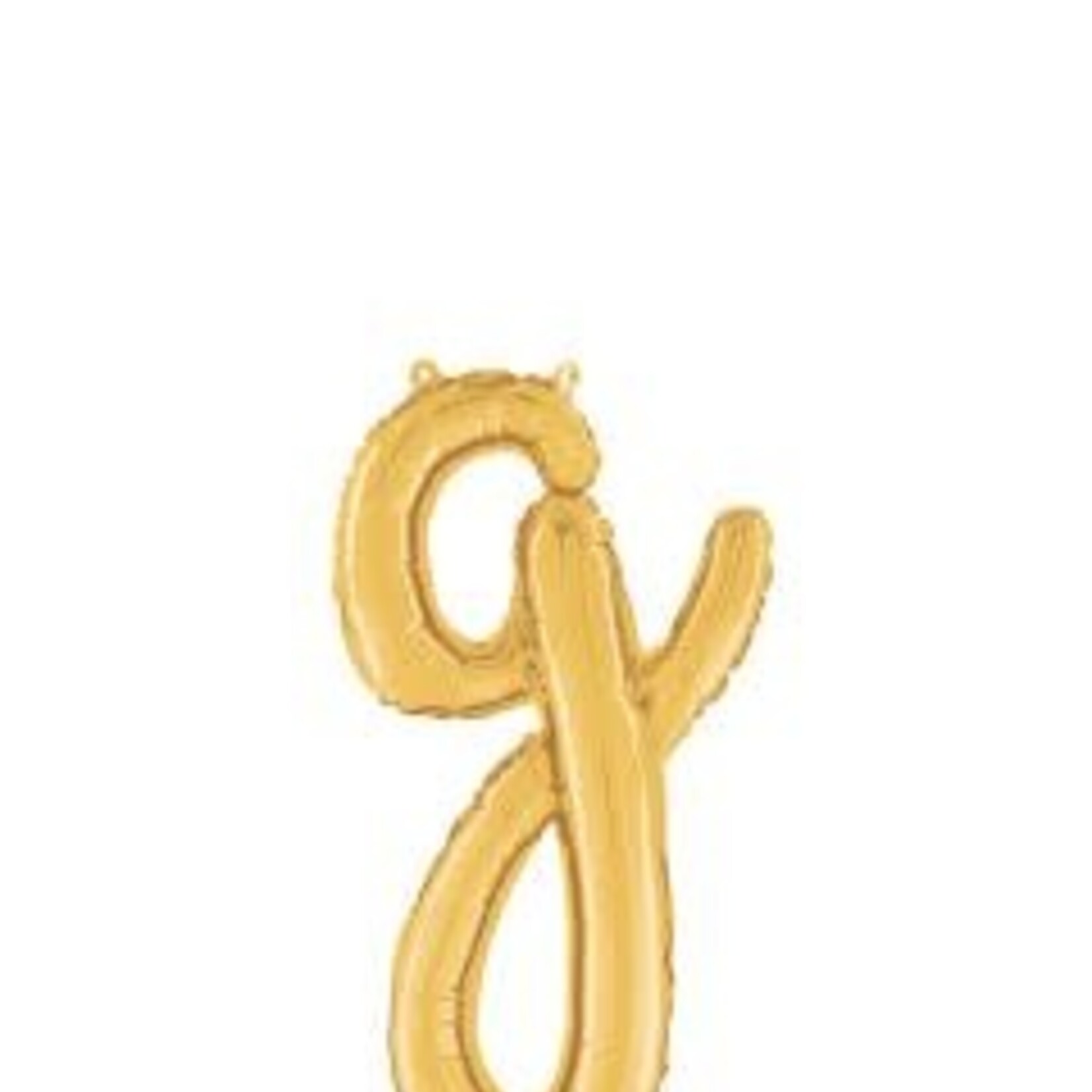 24" Gold 'g' Script Foil Balloon