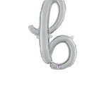 24" Silver 'b' Script Foil Balloon