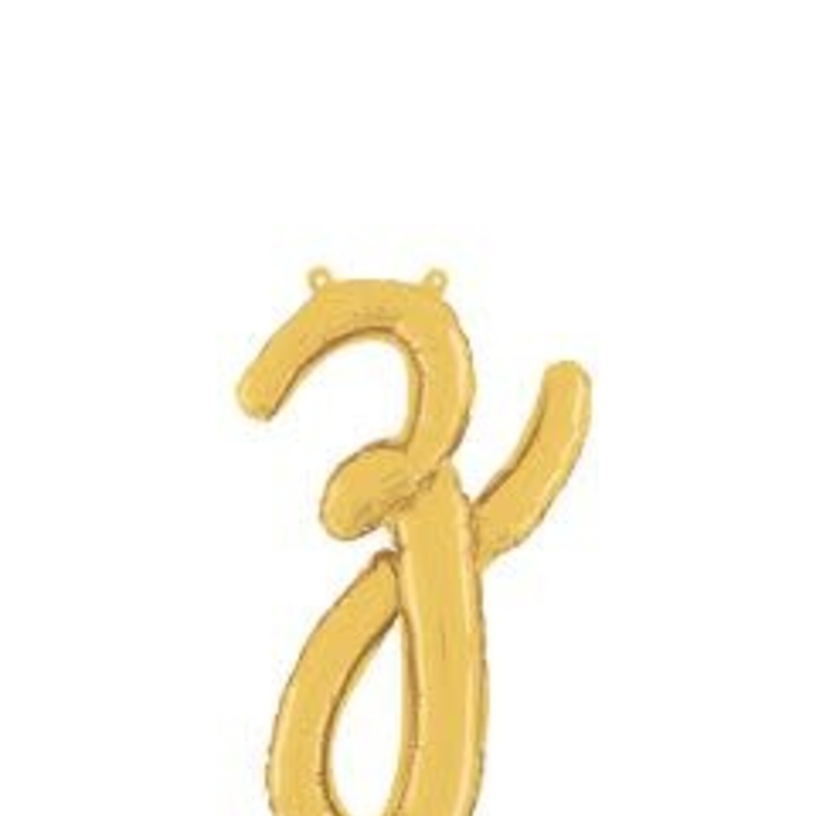 24" Gold 'z' Script Foil Balloon