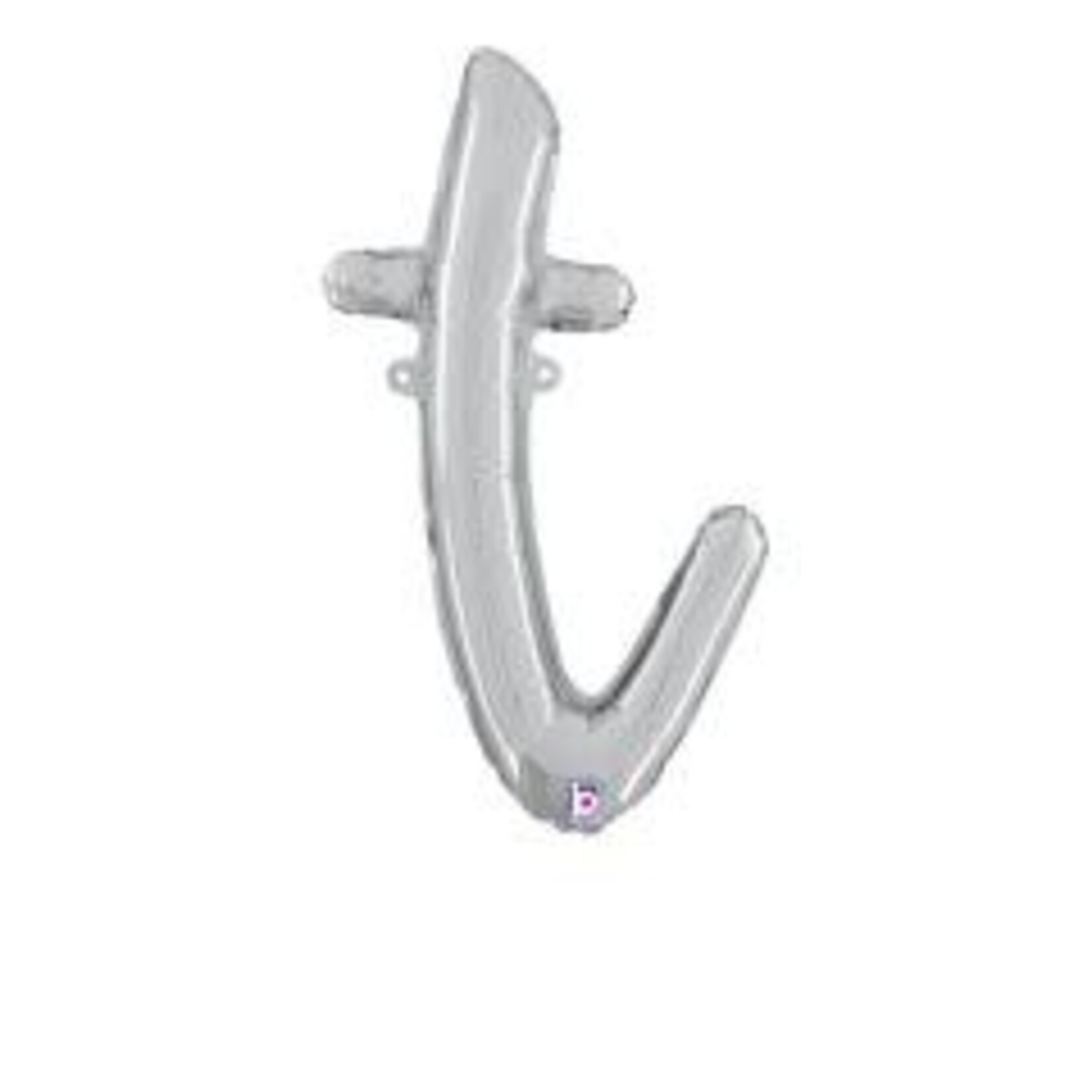 24" Silver "t" Script Foil Balloon