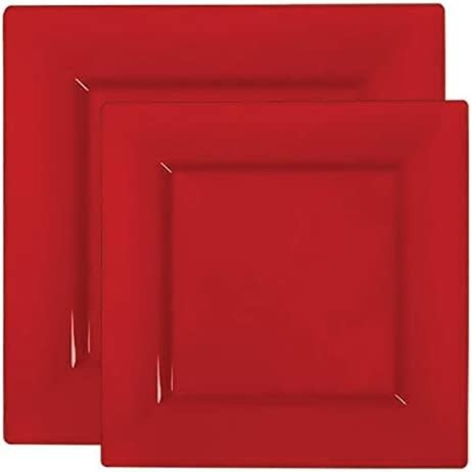 Apple red square plates 10pcs