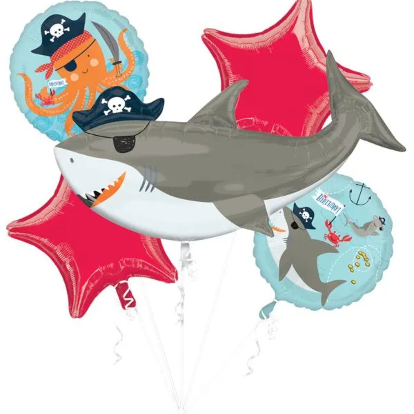 AHOY BIRTHDAY P75 BALLOON BOUQUET PKG