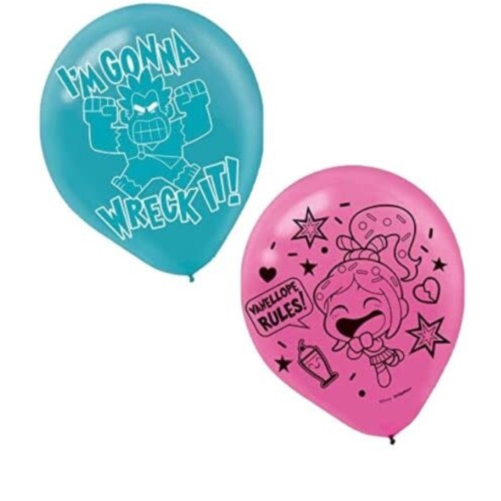 WRECK-IT RALPH Breaks the Internet LATEX BALLOONS (6) ~ Birthday Party Supplies