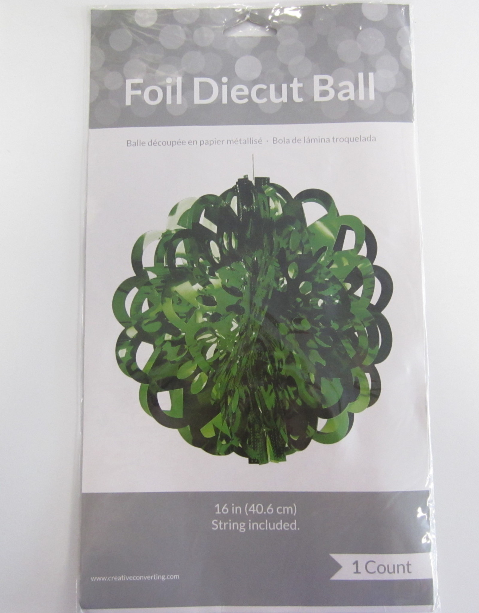 Green Foil Diecut Ball