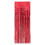 Apple Red Metallic Curtain